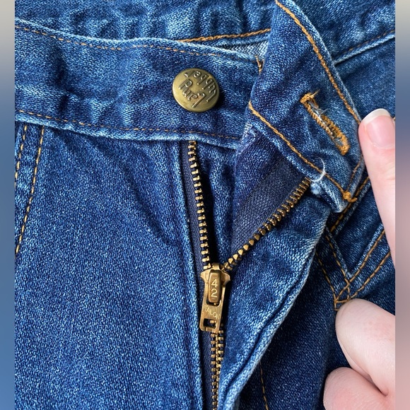 Vintage 70s High Rise XS S 24 Land Lubber Bell Bottoms Dark Wash Hippie Flares - Picture 5 of 11